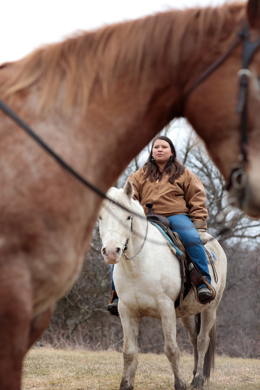 Vanessa Goodthunder on horseback