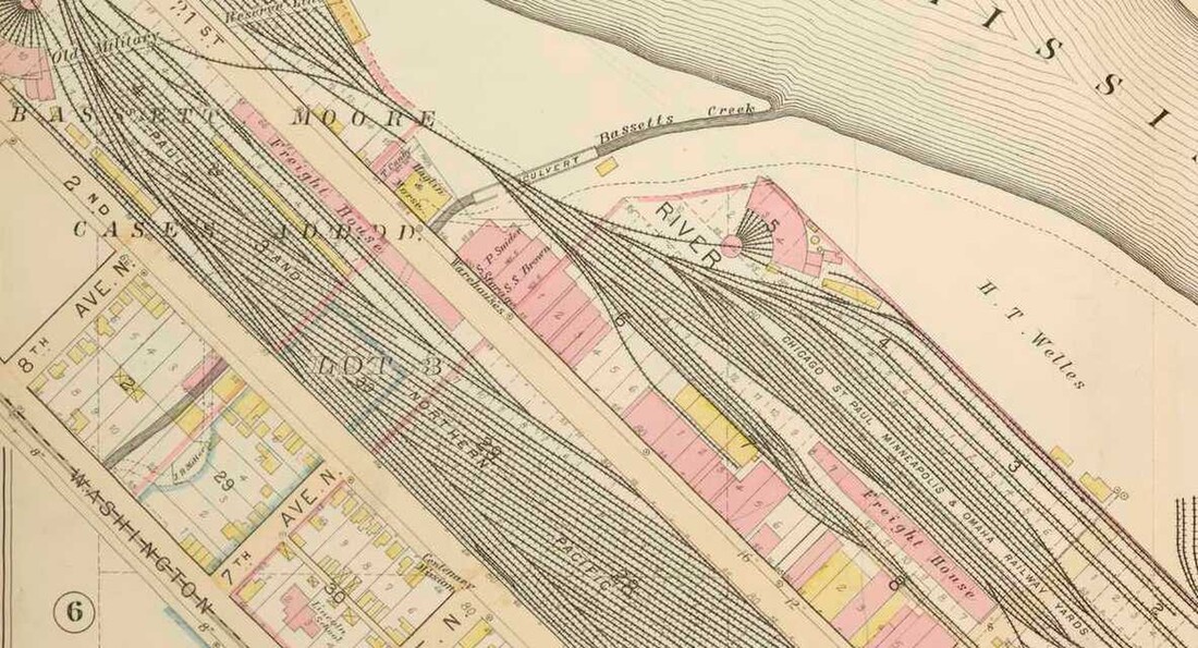 1892 plat map showing creek and culvert