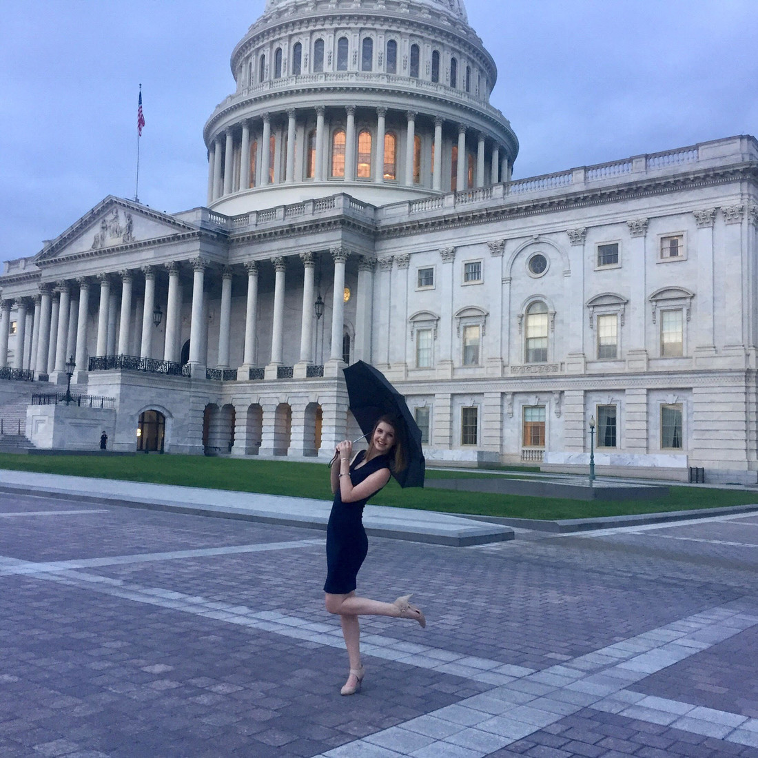 Madeleine Buchholz in front of the Capitol in Washington, D.C.
