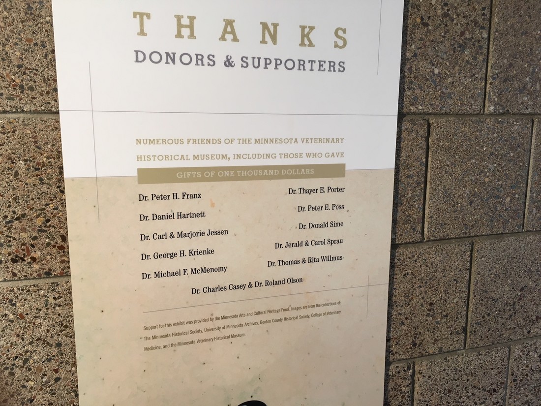 A list of names of some of the museum's donors