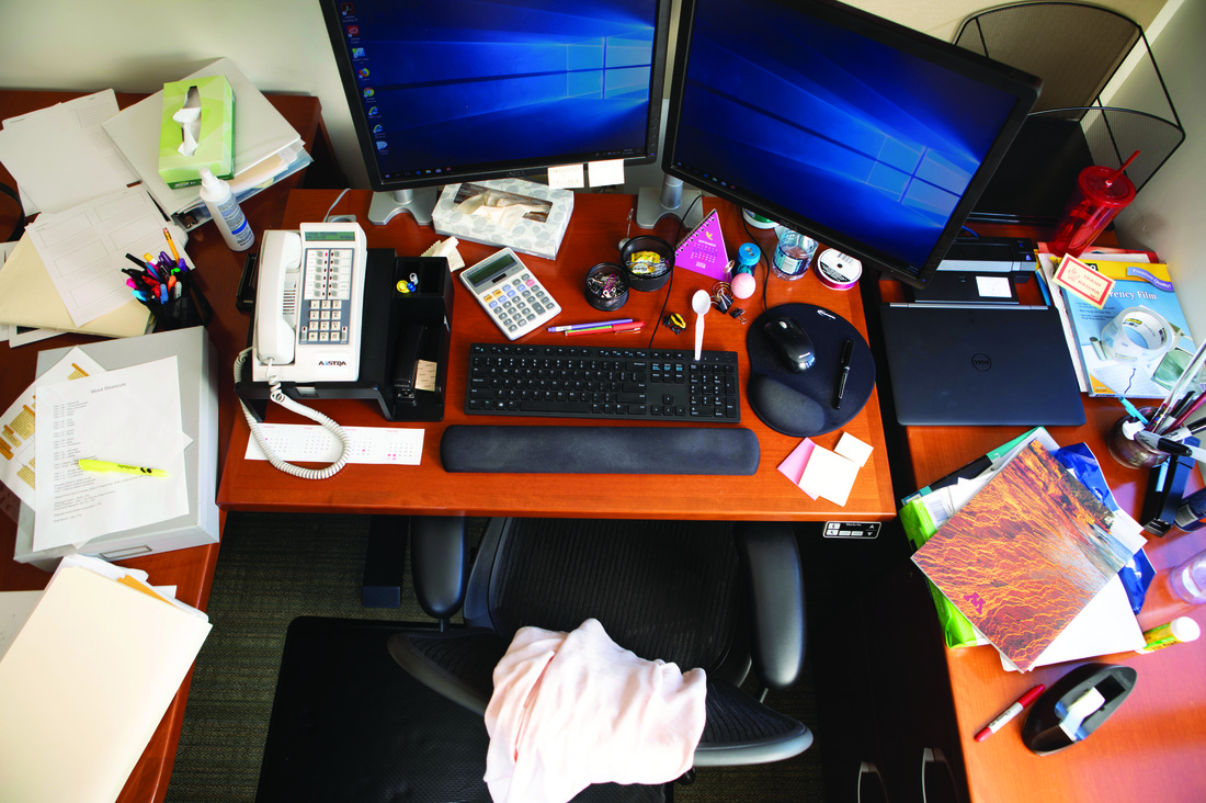 Image of a messy desk