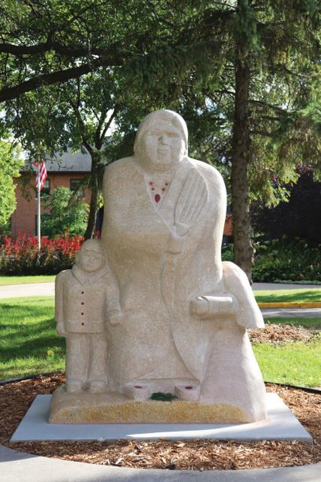 Sculpture of Grandmother Water Woman at the University of Minnesota Morris