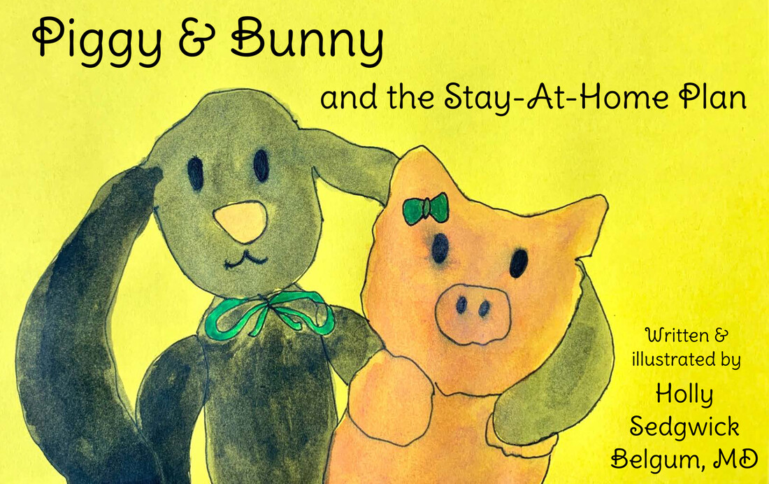 Cover of book showing bunny hugging pig