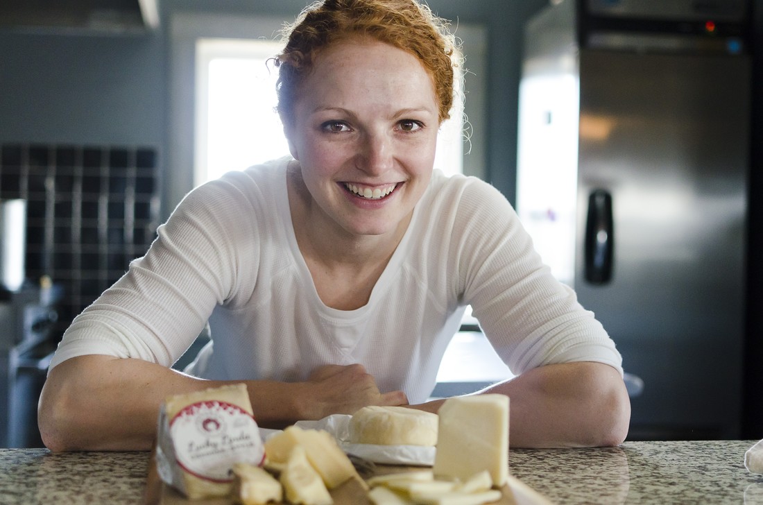 Alise Sjostrom with cheese